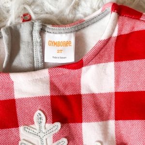 Pre-Owned Gymboree Red and White Plaid Dress, Size 2T